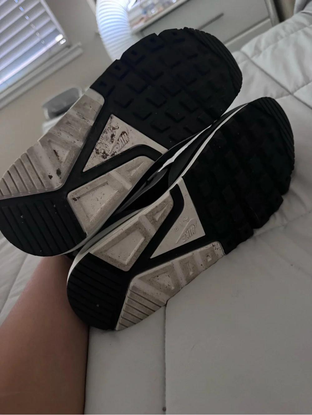 Nike Kids' Black, Gray & White Air-Cushioned Sneakers